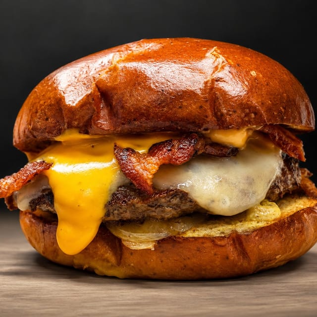Pretzel Pub Burger.