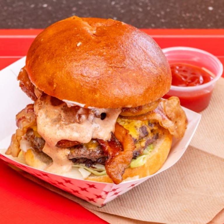 Fried Pickle Burger Delight